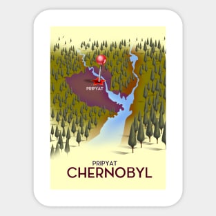 Chernobyl Travel Map Sticker